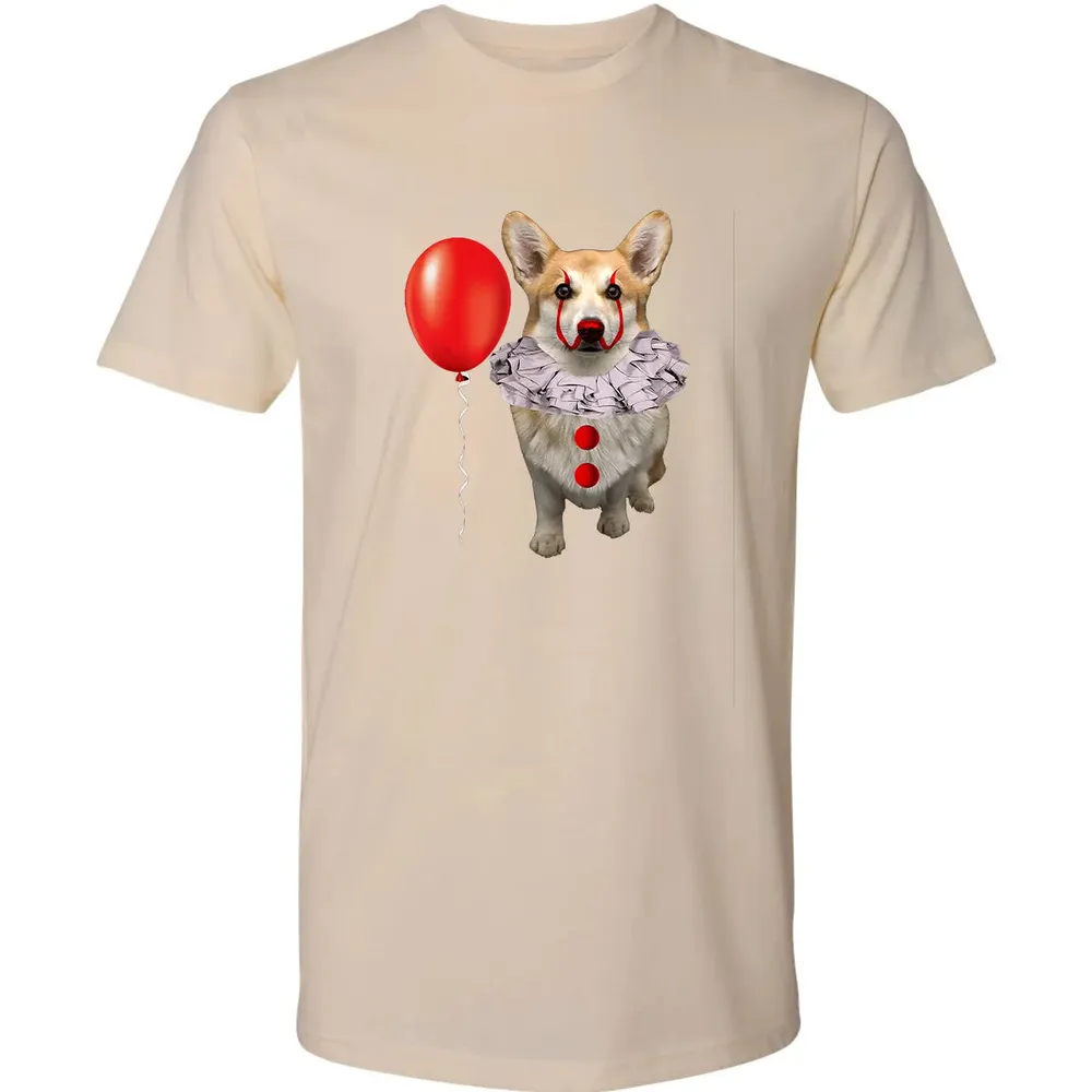 Corgi Scary Clown Funny Corgi Halloween Premium Unisex T-shirt - 13