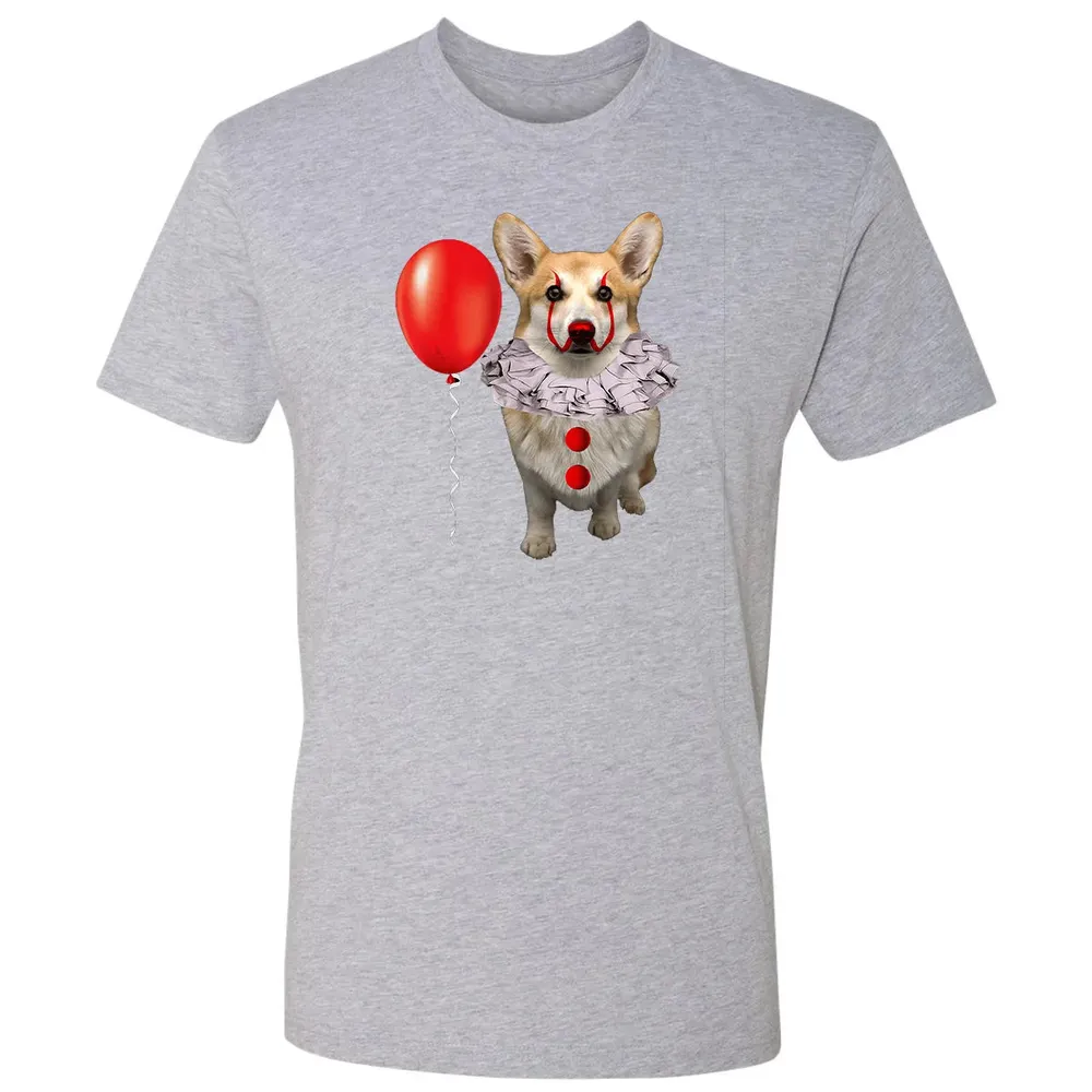 Corgi Scary Clown Funny Corgi Halloween Premium Unisex T-shirt - 9