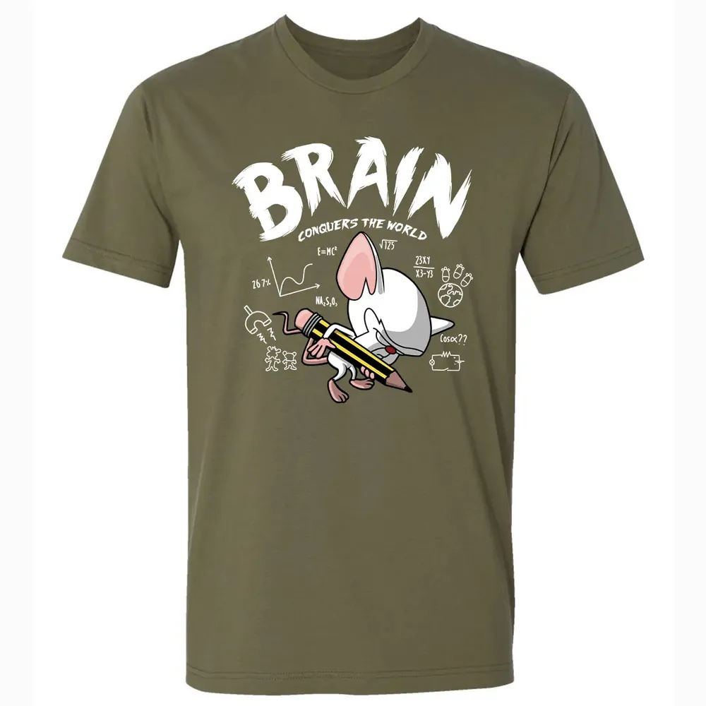 Brain Conquers The World Premium Unisex T-shirt - 5