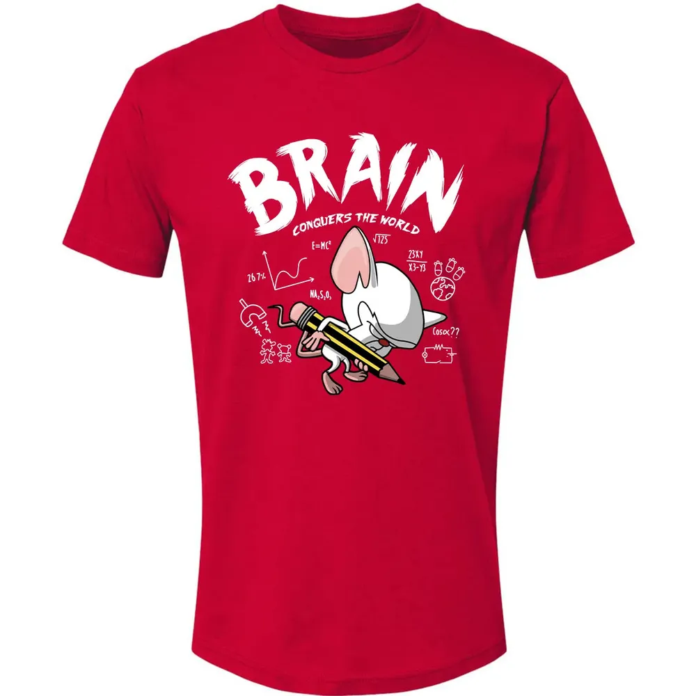 Brain Conquers The World Premium Unisex T-shirt - 6