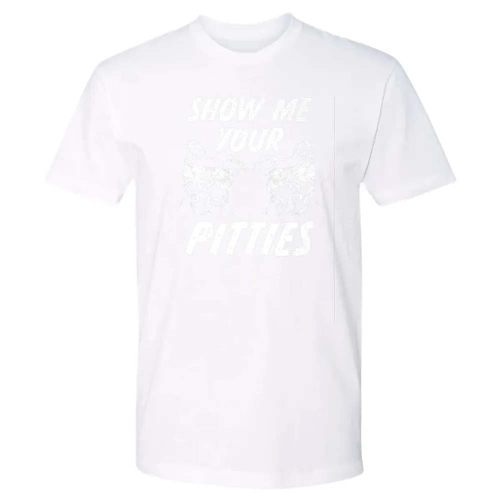 Show me your pitties  funny pitbull dog mens women Premium Unisex T-shirt - 4