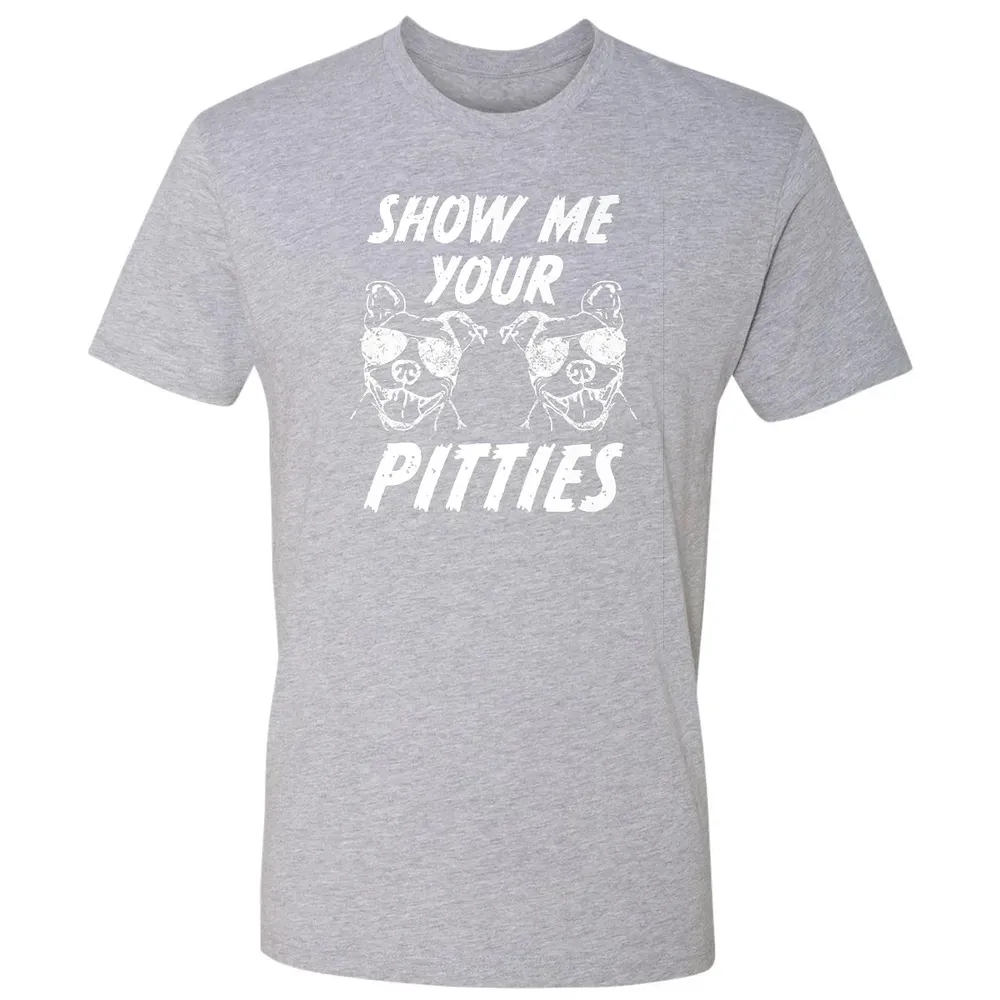 Show me your pitties  funny pitbull dog mens women Premium Unisex T-shirt - 9