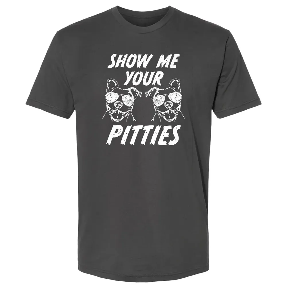 Show me your pitties  funny pitbull dog mens women Premium Unisex T-shirt - 8