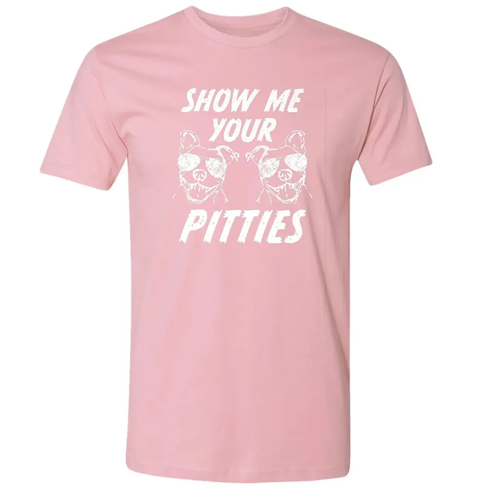 Show me your pitties  funny pitbull dog mens women Premium Unisex T-shirt - 3