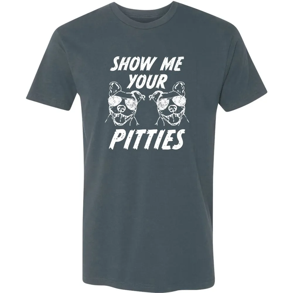 Show me your pitties  funny pitbull dog mens women Premium Unisex T-shirt - 14