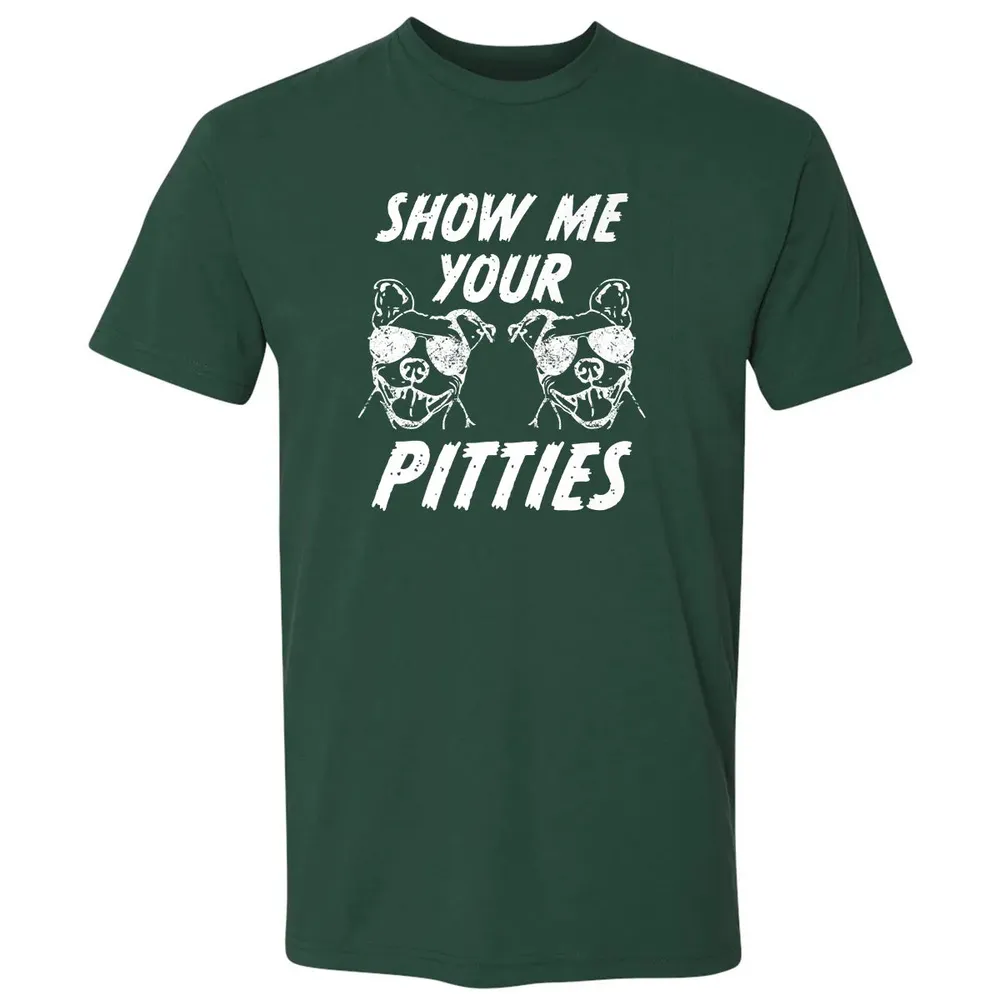 Show me your pitties  funny pitbull dog mens women Premium Unisex T-shirt - 12