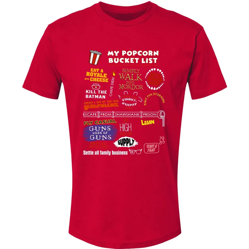 My Popcorn Bucket List Premium Unisex T-shirt - 6
