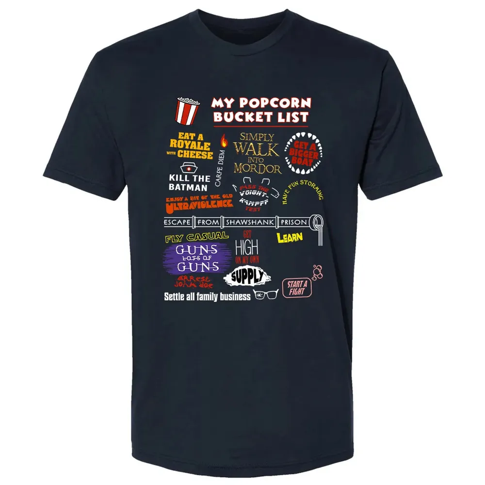 My Popcorn Bucket List Premium Unisex T-shirt - 2