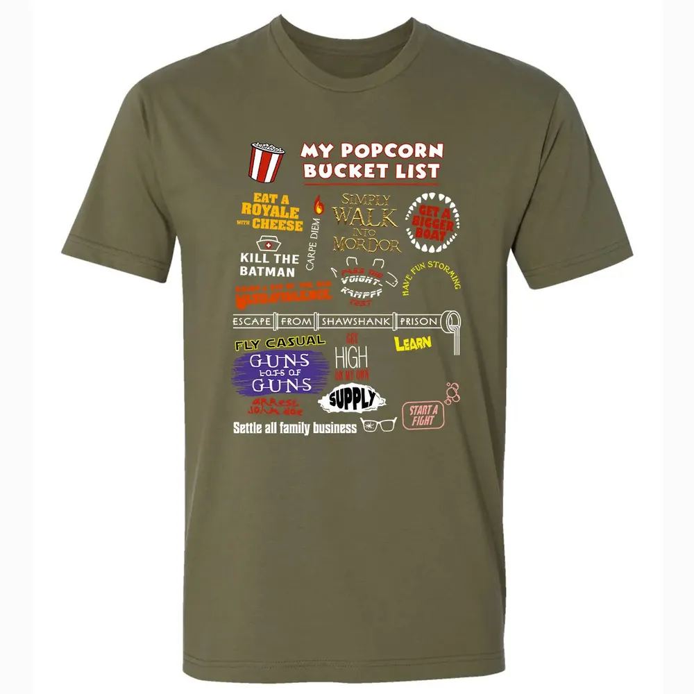 My Popcorn Bucket List Premium Unisex T-shirt - 5