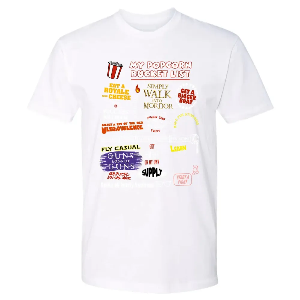 My Popcorn Bucket List Premium Unisex T-shirt - 4
