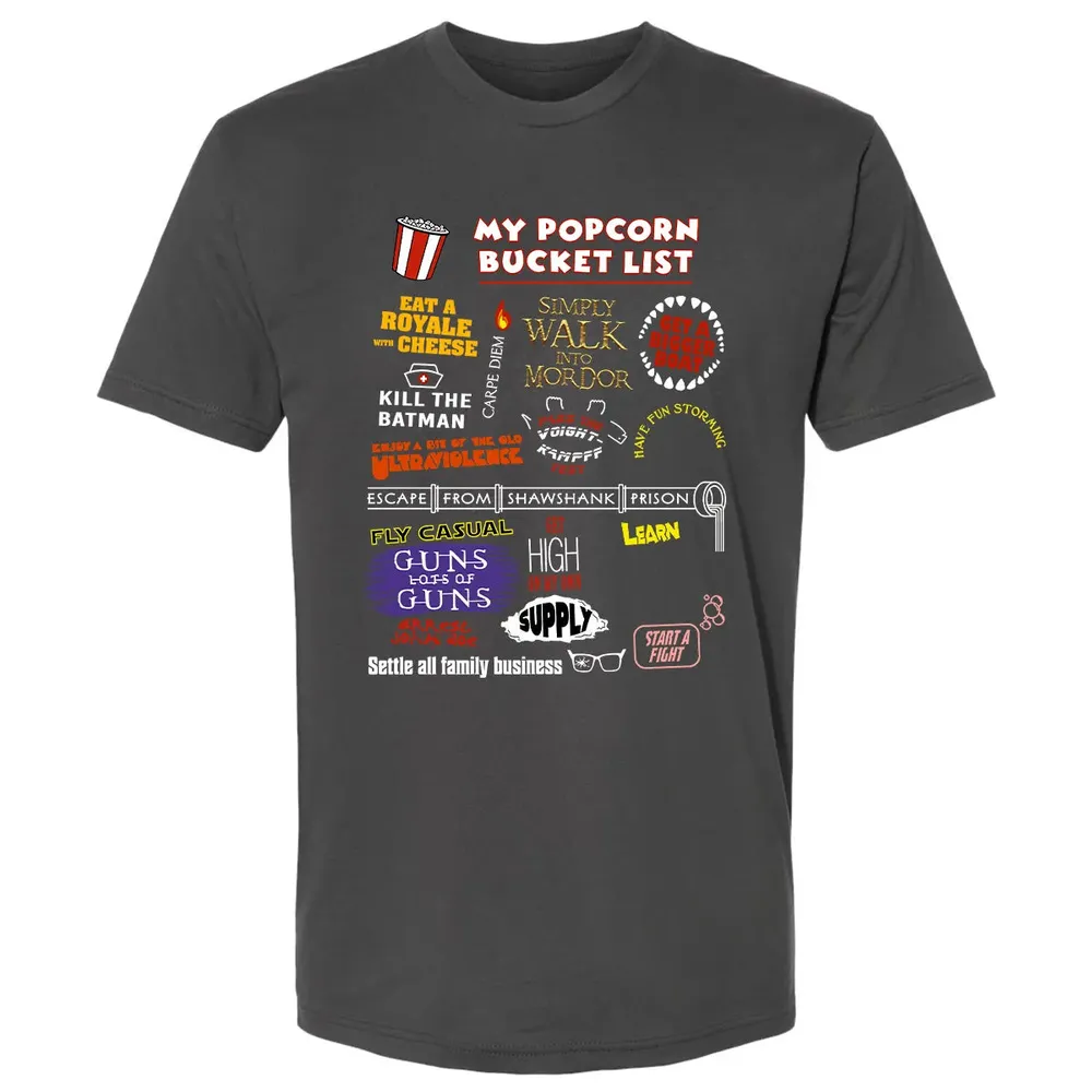 My Popcorn Bucket List Premium Unisex T-shirt - 8