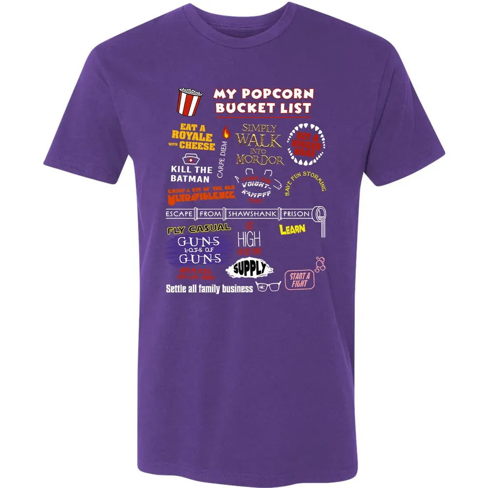 My Popcorn Bucket List Premium Unisex T-shirt - 7