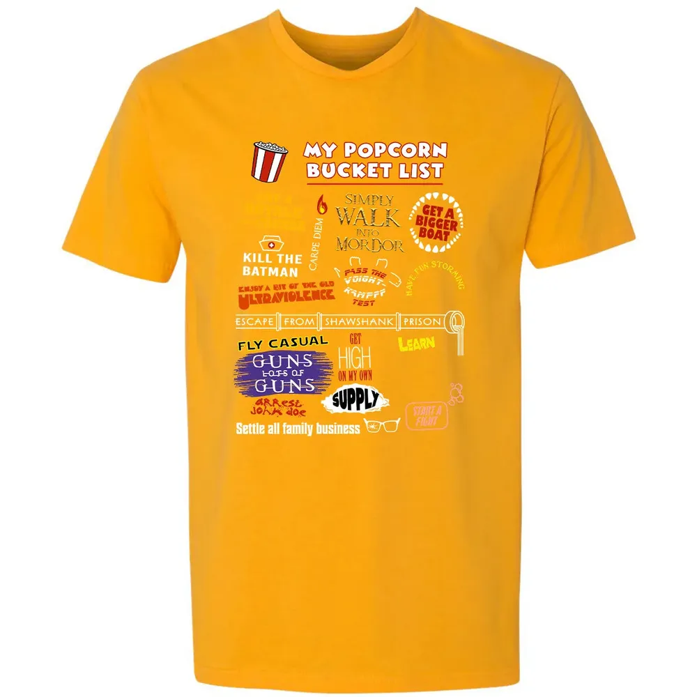 My Popcorn Bucket List Premium Unisex T-shirt - 11