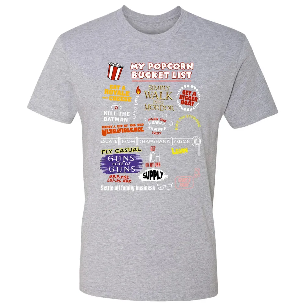 My Popcorn Bucket List Premium Unisex T-shirt - 9