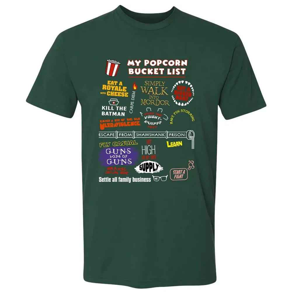 My Popcorn Bucket List Premium Unisex T-shirt - 12