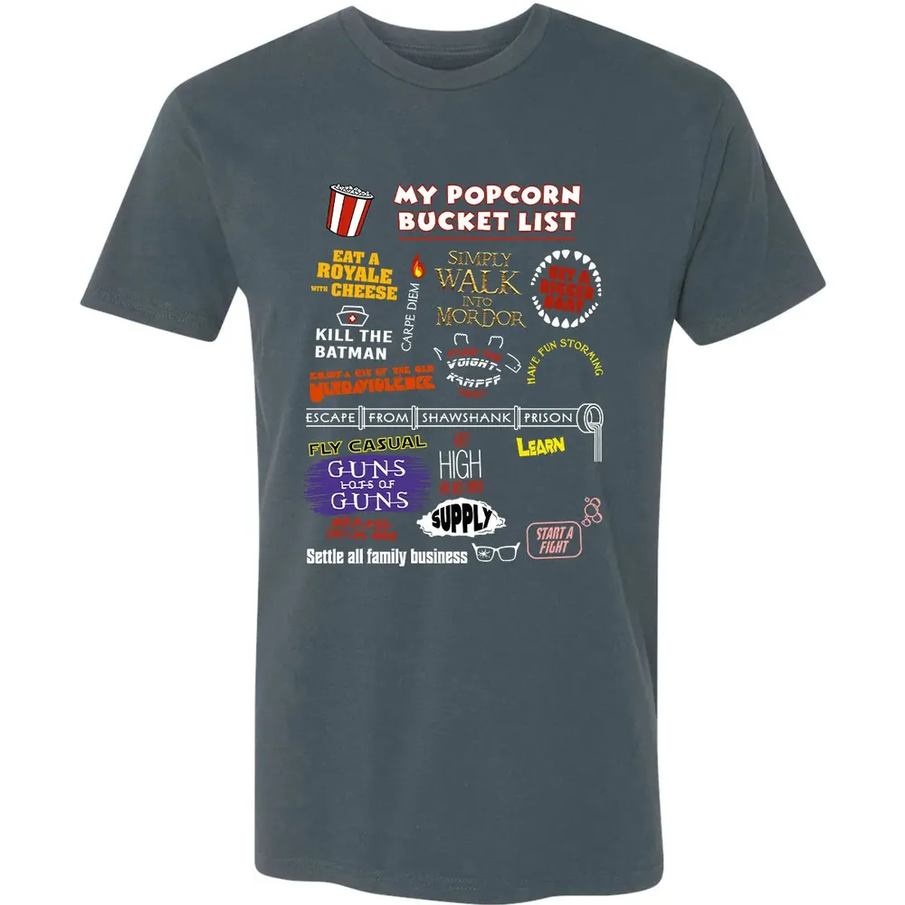 My Popcorn Bucket List Premium Unisex T-shirt - 14