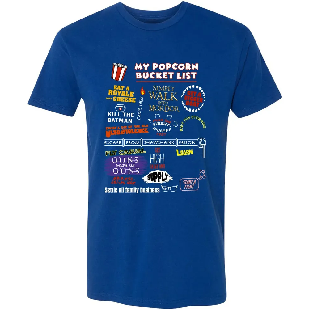 My Popcorn Bucket List Premium Unisex T-shirt - 10