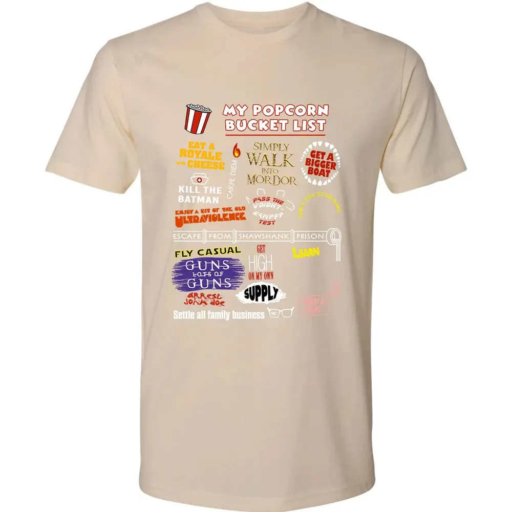 My Popcorn Bucket List Premium Unisex T-shirt - 13