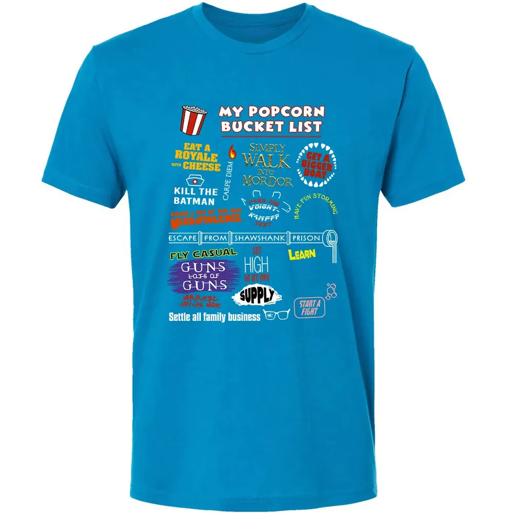 My Popcorn Bucket List Premium Unisex T-shirt - 15