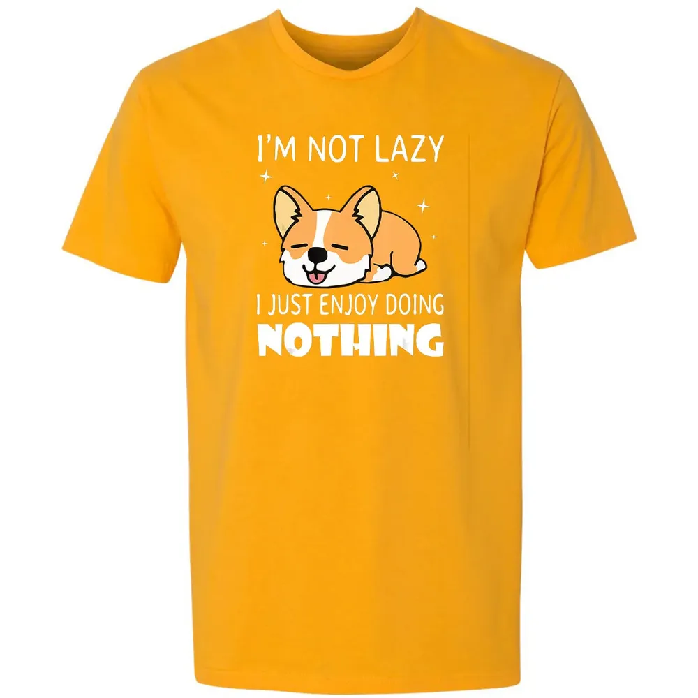 I'm not lazy I just enjoy doing nothing Corgi Funny Premium Unisex T-shirt - 11