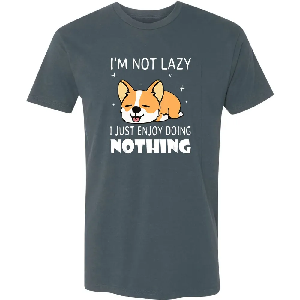 I'm not lazy I just enjoy doing nothing Corgi Funny Premium Unisex T-shirt - 14