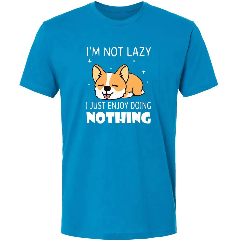 I'm not lazy I just enjoy doing nothing Corgi Funny Premium Unisex T-shirt - 15
