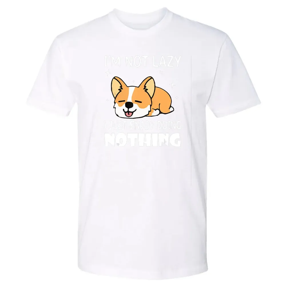 I'm not lazy I just enjoy doing nothing Corgi Funny Premium Unisex T-shirt - 4