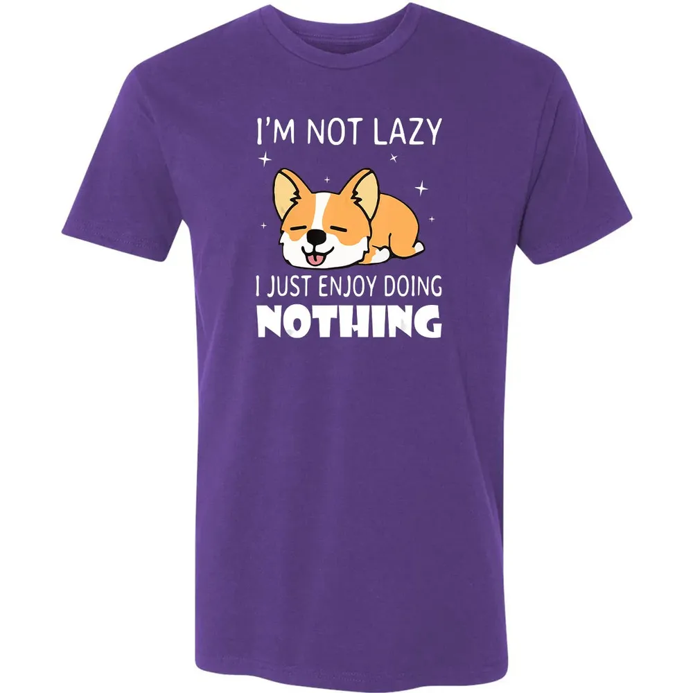 I'm not lazy I just enjoy doing nothing Corgi Funny Premium Unisex T-shirt - 7