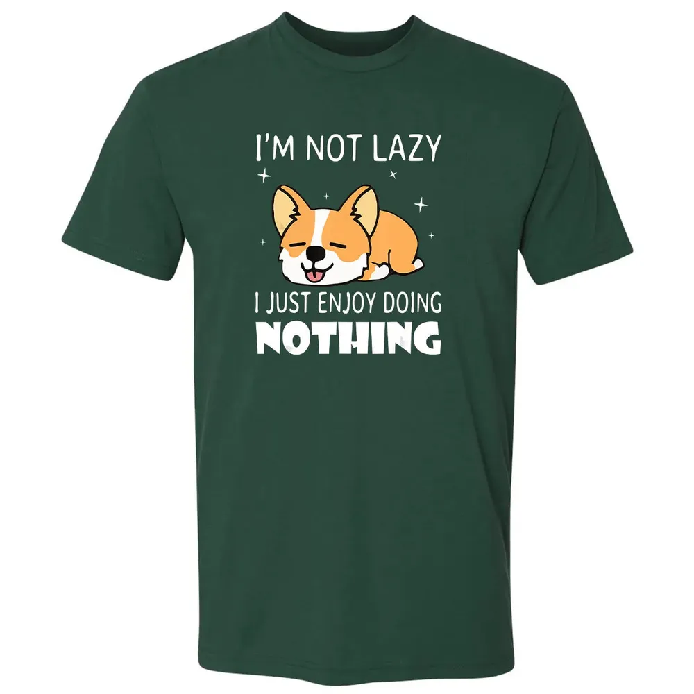I'm not lazy I just enjoy doing nothing Corgi Funny Premium Unisex T-shirt - 12