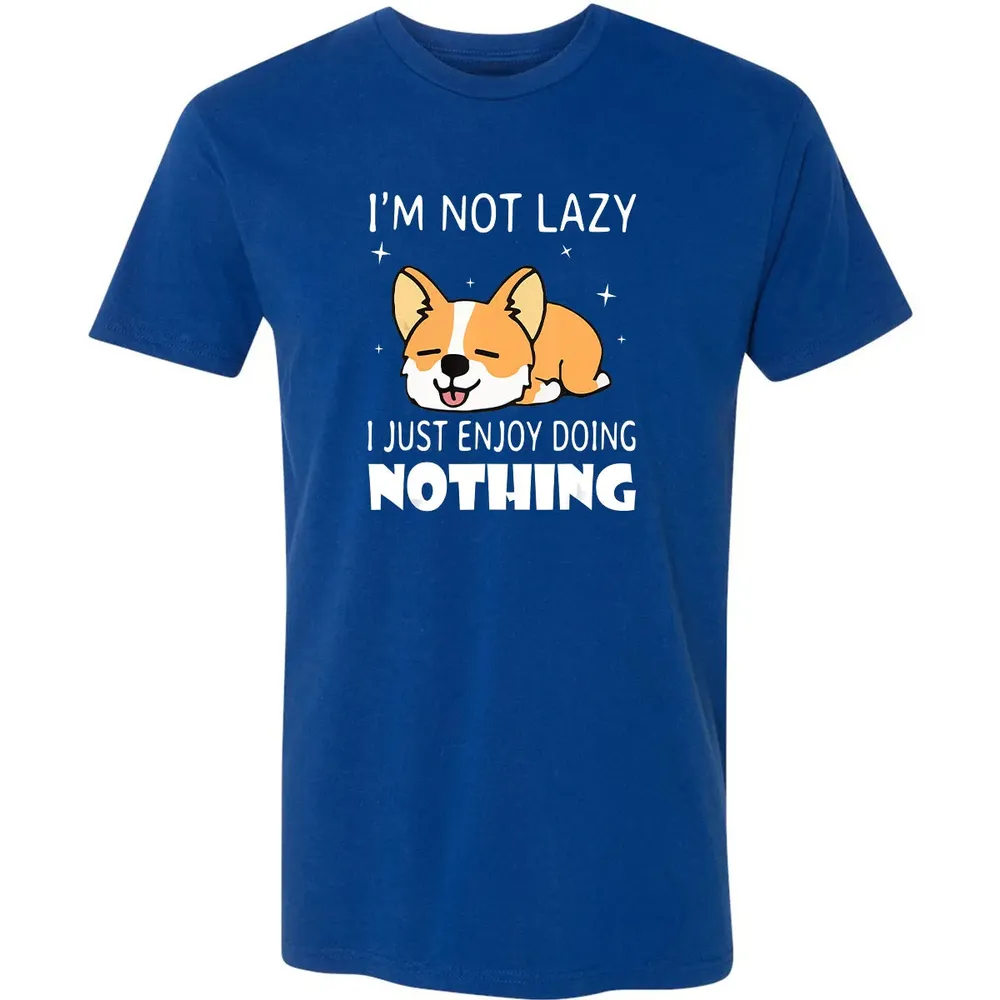 I'm not lazy I just enjoy doing nothing Corgi Funny Premium Unisex T-shirt - 10