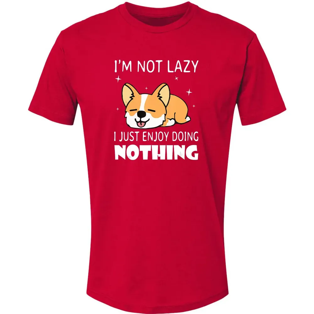 I'm not lazy I just enjoy doing nothing Corgi Funny Premium Unisex T-shirt - 6