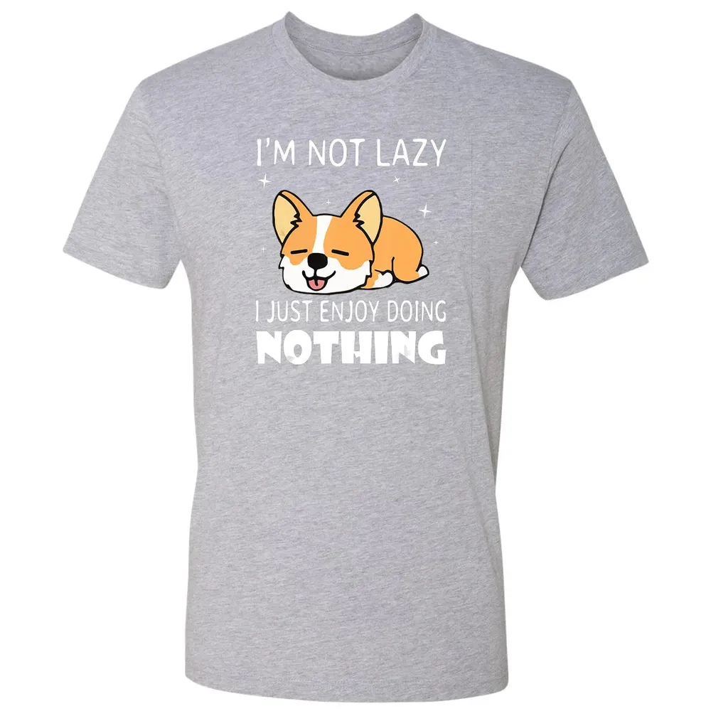 I'm not lazy I just enjoy doing nothing Corgi Funny Premium Unisex T-shirt - 9