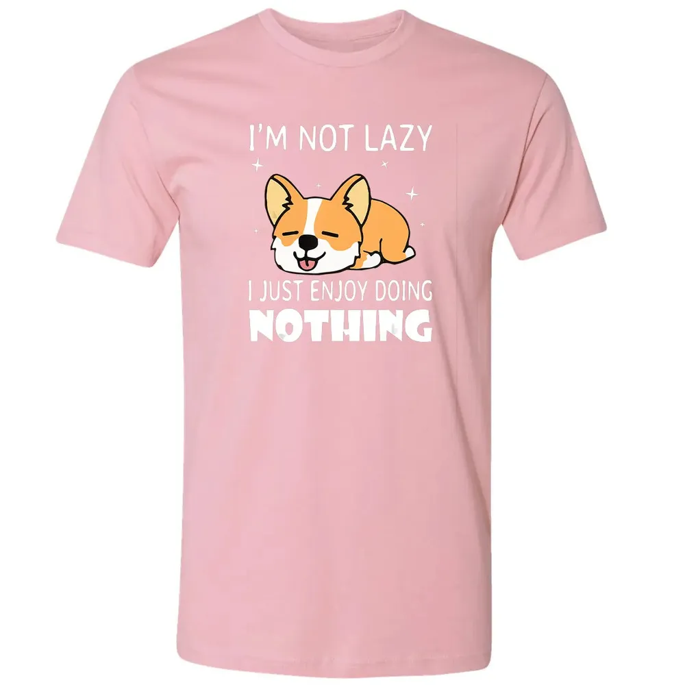 I'm not lazy I just enjoy doing nothing Corgi Funny Premium Unisex T-shirt - 3