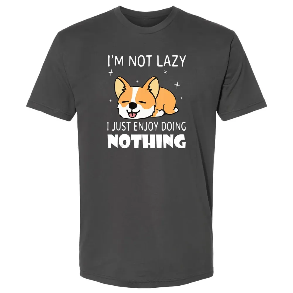 I'm not lazy I just enjoy doing nothing Corgi Funny Premium Unisex T-shirt - 8