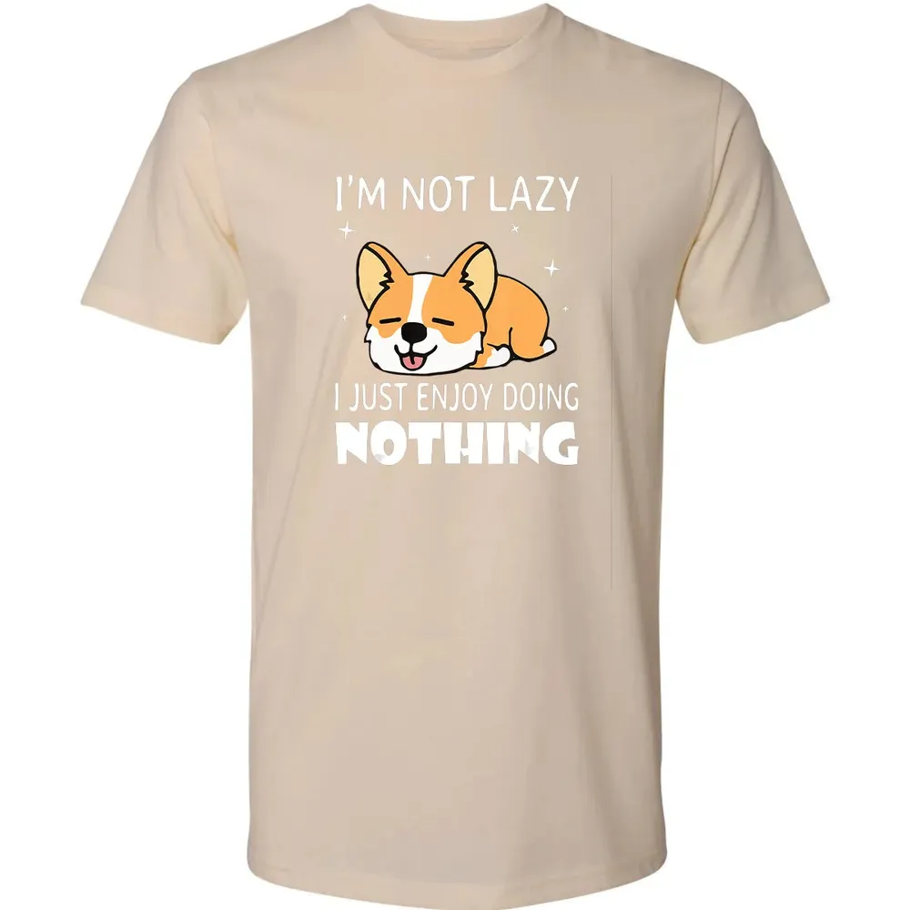 I'm not lazy I just enjoy doing nothing Corgi Funny Premium Unisex T-shirt - 13