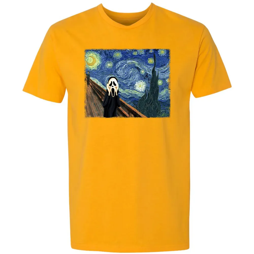 Starry Night Scream Premium Unisex T-shirt - 11
