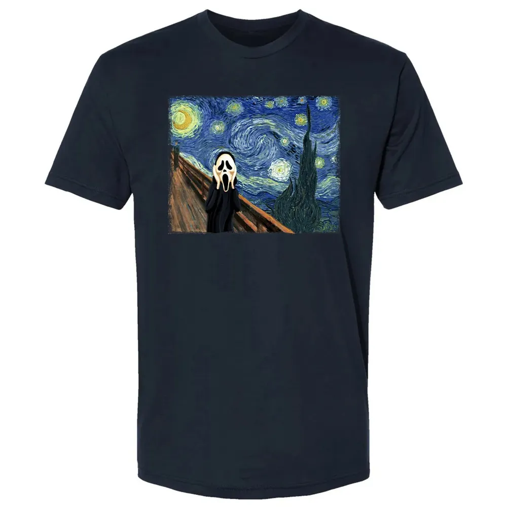 Starry Night Scream Premium Unisex T-shirt - 2