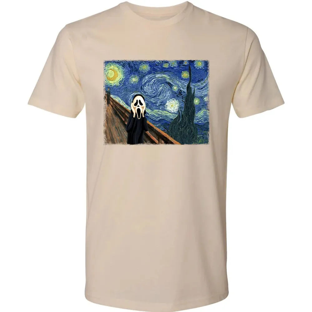 Starry Night Scream Premium Unisex T-shirt - 13