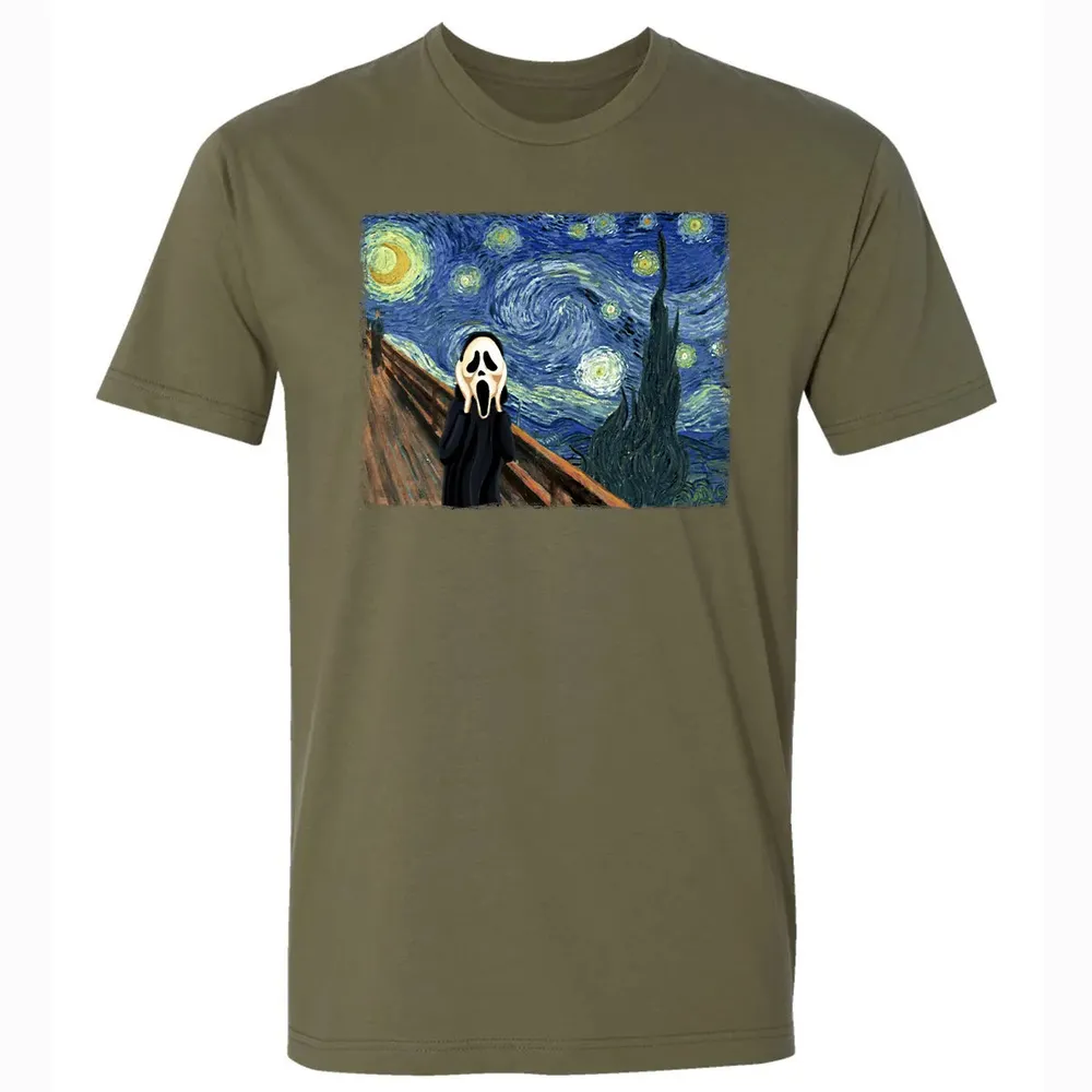 Starry Night Scream Premium Unisex T-shirt - 5