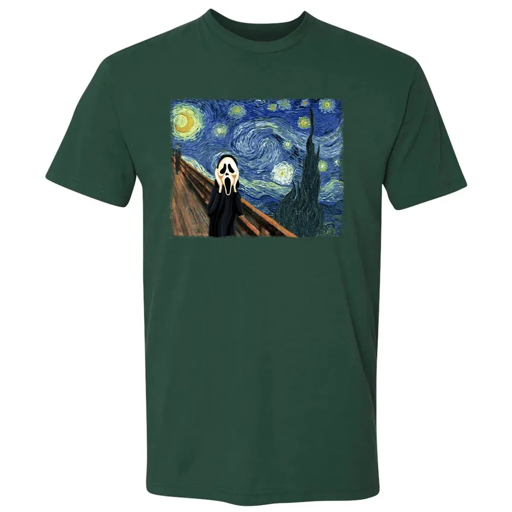 Starry Night Scream Premium Unisex T-shirt - 12