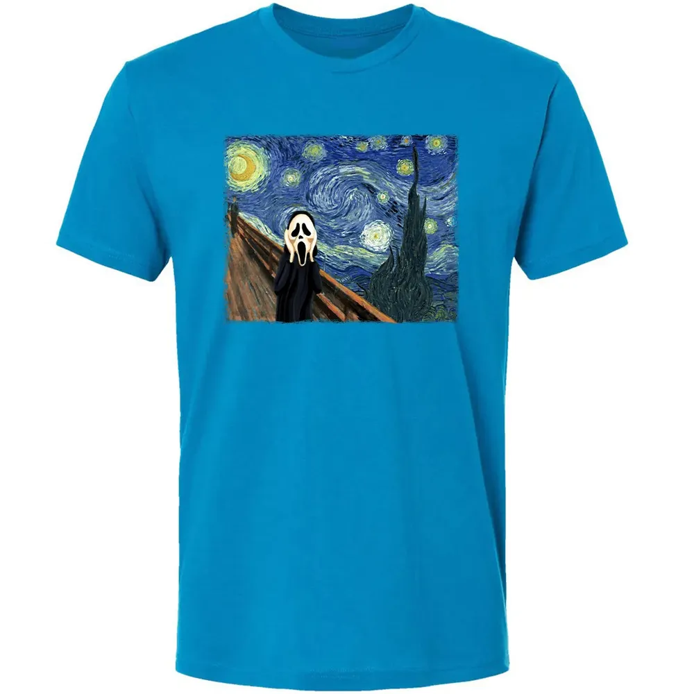 Starry Night Scream Premium Unisex T-shirt - 15
