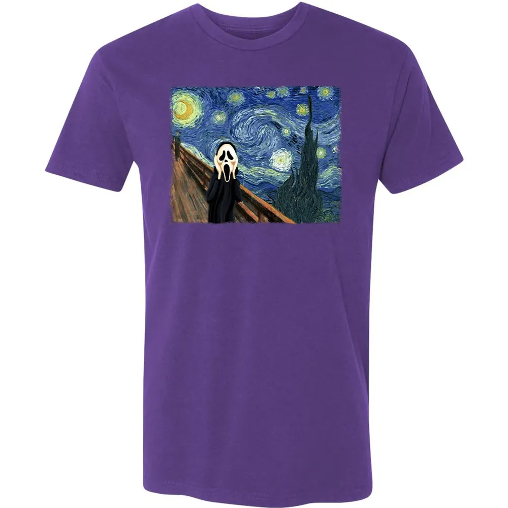 Starry Night Scream Premium Unisex T-shirt - 7
