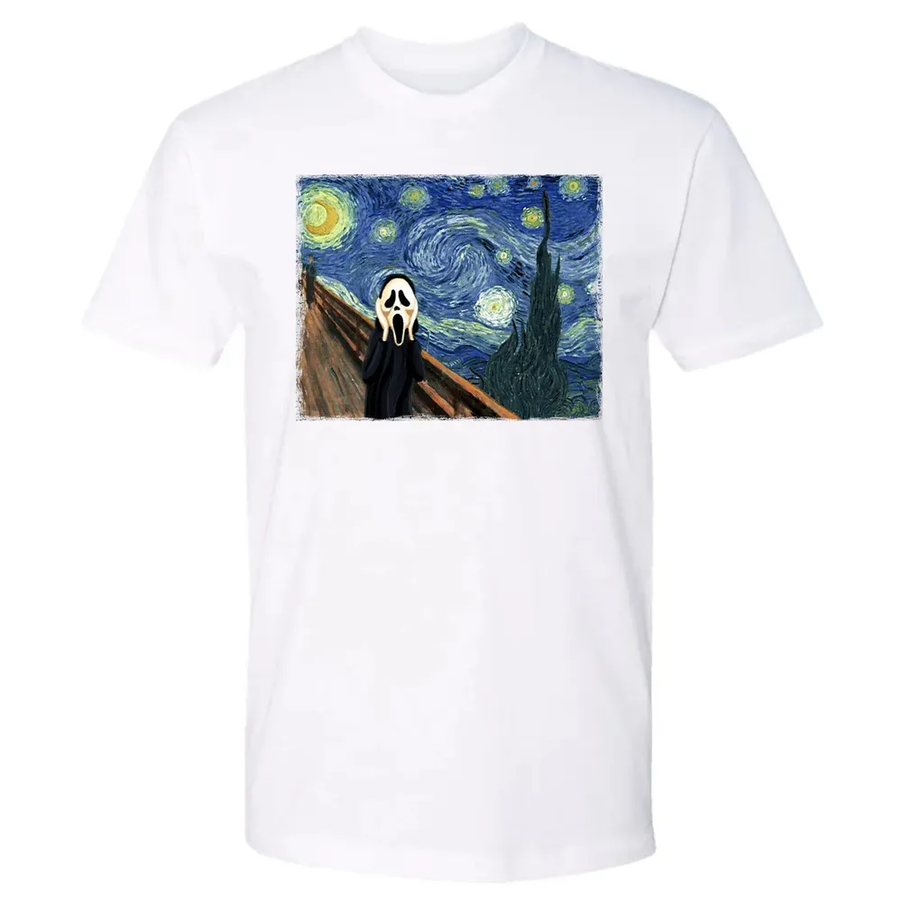 Starry Night Scream Premium Unisex T-shirt - 4