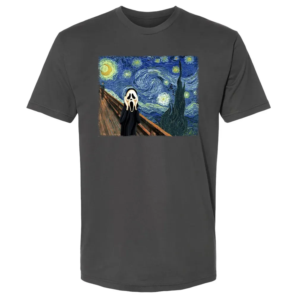 Starry Night Scream Premium Unisex T-shirt - 8