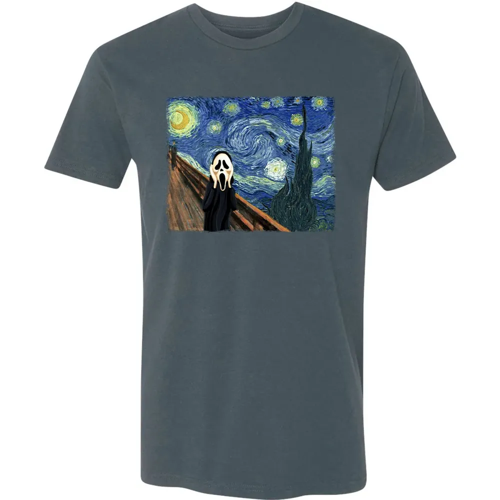 Starry Night Scream Premium Unisex T-shirt - 14