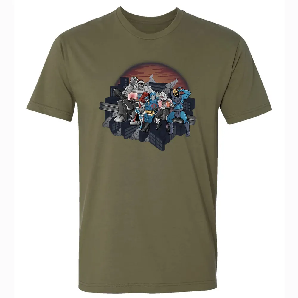 Villains Atop A Skyscraper Premium Unisex T-shirt - 5