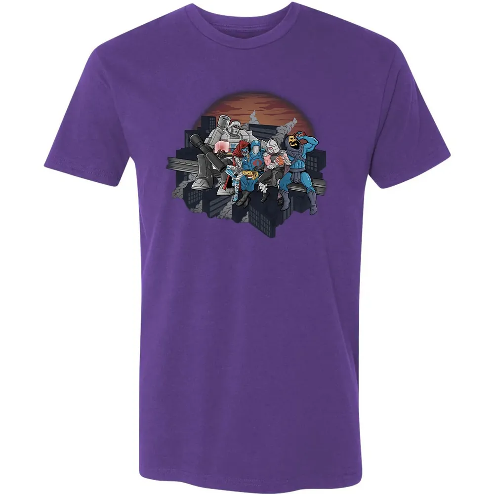 Villains Atop A Skyscraper Premium Unisex T-shirt - 7