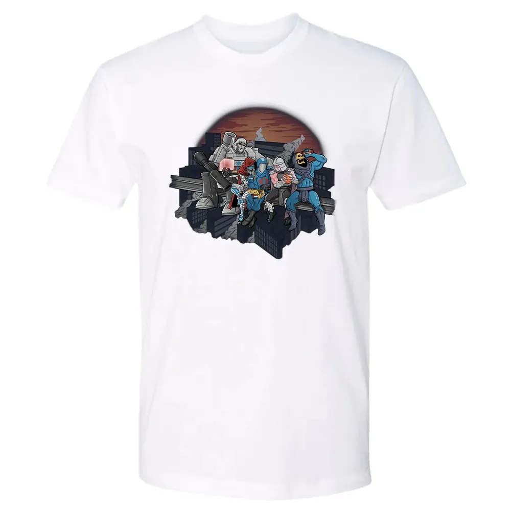 Villains Atop A Skyscraper Premium Unisex T-shirt - 4