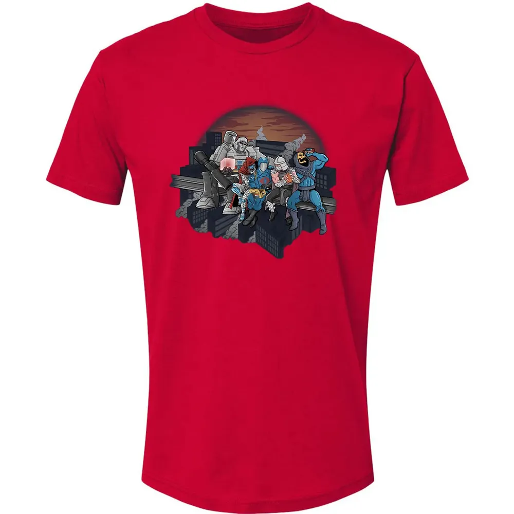 Villains Atop A Skyscraper Premium Unisex T-shirt - 6
