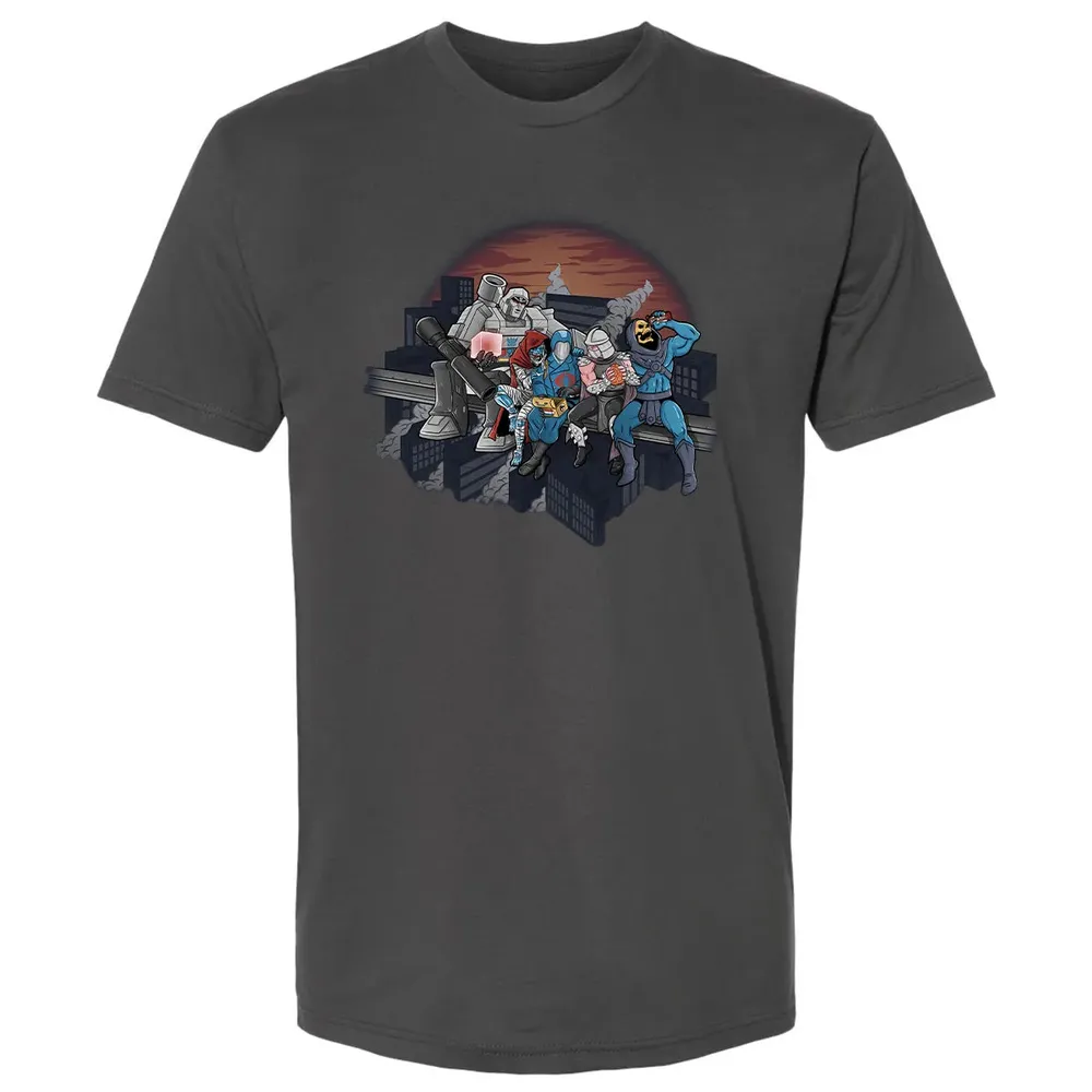 Villains Atop A Skyscraper Premium Unisex T-shirt - 8